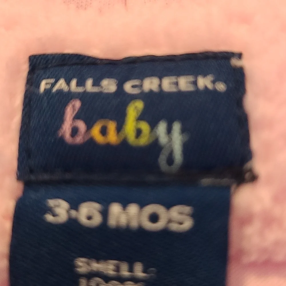 Falls Creek Baby NWT baby girl  winter zip up hooded‎ bunting 3-6 months
